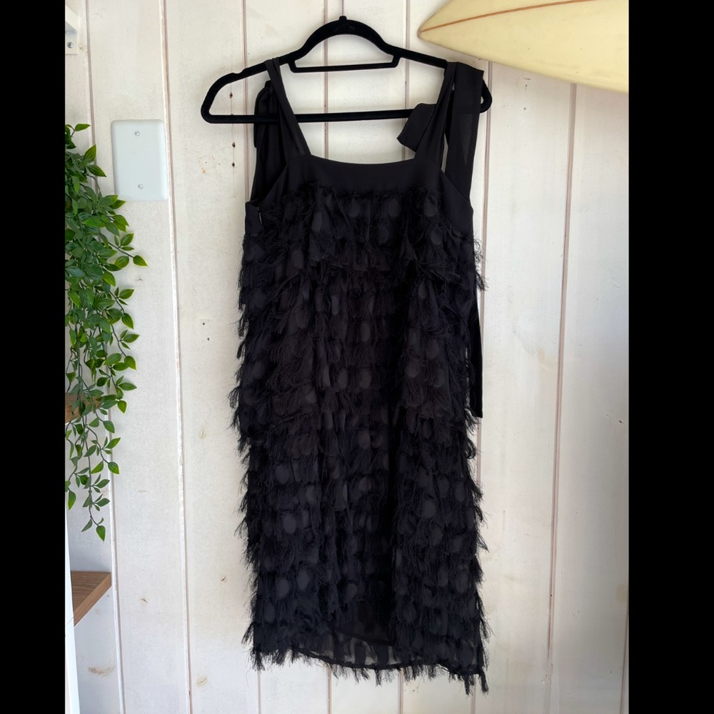 Michae Kors Black Fringe Dress